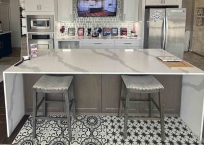 Calacatta quartz kitchen countertop installed in Dallas TX remodel