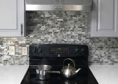 Kitchen tile backsplash installed in Dallas TX kitchen remodel
